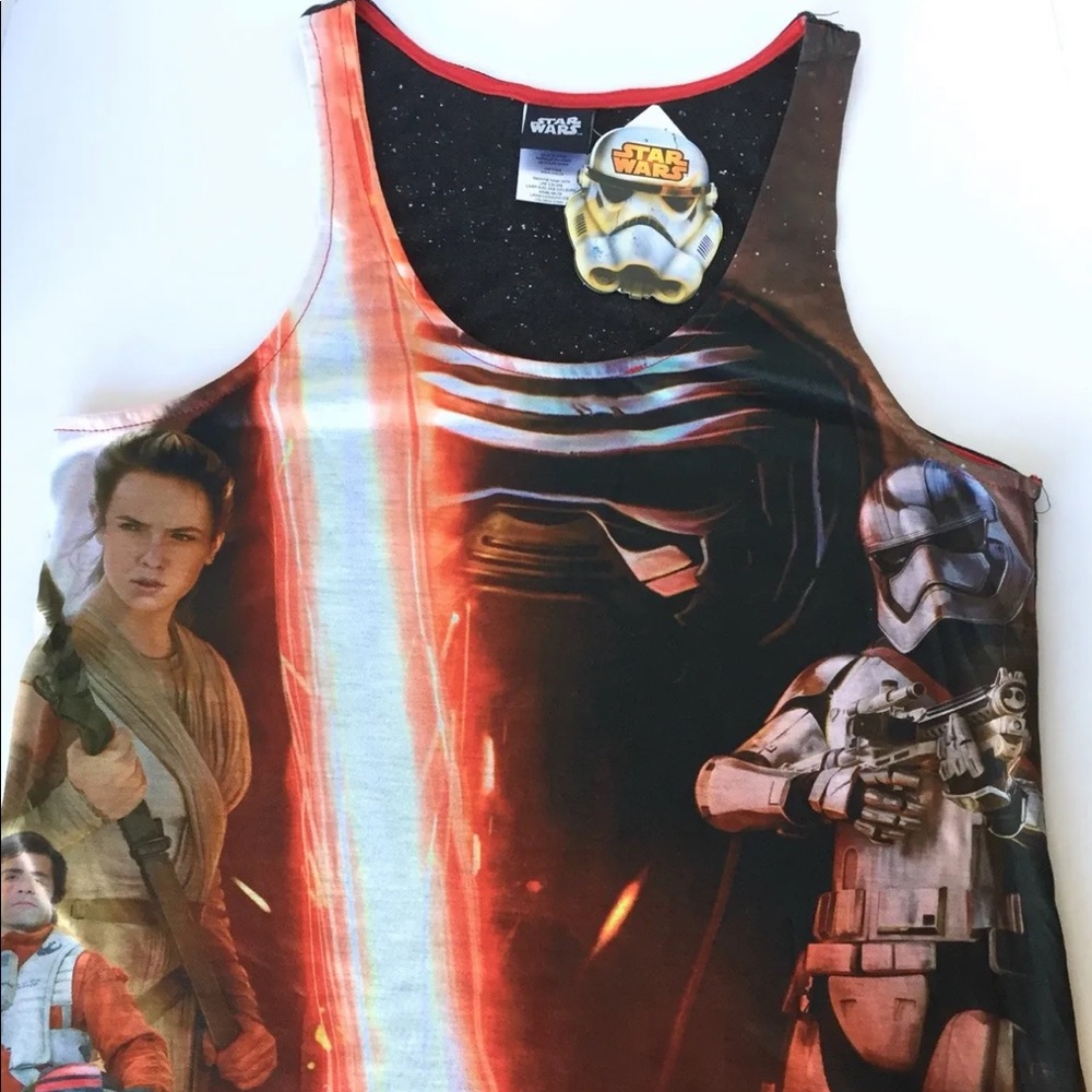 New Disney Starwars Tank Top Shirt Boy Printed Multicolour Large
